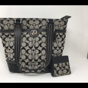 Coach purse and matching wallet